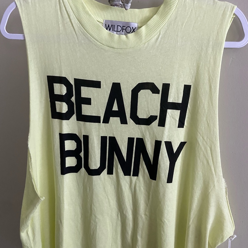 NWT Wildfox Beach Bunny Muscle Tee Shirt Small - Picture 3 of 6